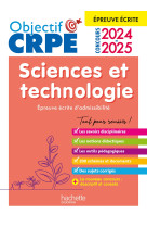 Objectif crpe 2024 - 2025 - sciences et technologie - epreuve ecrite d-admissibilite