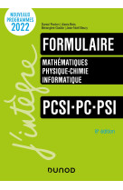 Formulaire pcsi-pc-psi - 8e ed.