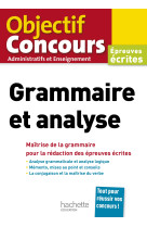 Objectif concours grammaire et analyse