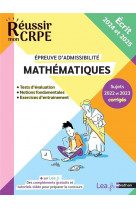 Crpe ecrit mathematiques admissibilite - 2024-2025