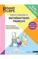 Crpe ecrit mathematiques francais admissibilite - 2024-2025