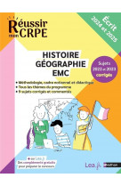 Crpe ecrit histoire geographie emc epreuve ecrite d-application - 2024-2025