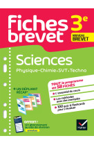 Fiches brevet sciences 3eme - physique-chimie, svt, technologie brevet 2023 - fiches de revision & qui