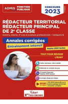 Annales corrigees concours redacteur territorial et redacteur principal 2e classe - categorie b - annales corrigees -