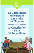 La déclaration universelle des droits de l'homme suivi de la constitution de la ve république