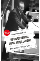 Les grands discours qui ont marque la france - mirabeau, hugo, veil...