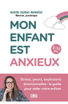 Mon enfant est anxieux - stress, peurs, difficulte de separation, maux de ventre, explosion emotionn