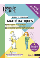 Epreuve orale lecon - mathematiques - crpe 2024 et 2025