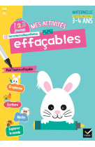 Mes activites effacables petite section - 1, 2, 3 jouons !