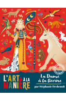 L-art a la maniere decalcomanies la dame a la licorne - pochette avec accessoires