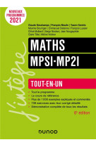 Maths mpsi-mp2i - 6e ed.- tout-en-un