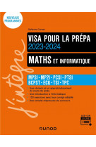 Maths et informatique - visa pour la prepa 2023-2024 - mpsi-mp2i-pcsi-ptsi-bcpst-ecg