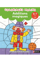 Additions magiques cp - coloriages malins