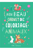 Mon beau carnet de coloriage animaux (coffret) - un livre de 64 pages de coloriages, 8 crayons de co