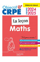 Objectif crpe 2024 - 2025 - maths - la lecon -  epreuve orale d-admission