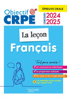 Objectif crpe 2024 - 2025 - francais - la lecon - epreuve orale d-admission