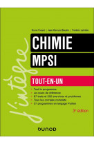 Chimie tout-en-un mpsi - 3e ed.