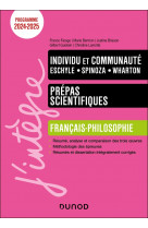 Individu et communaute- theme  prepas scientifiques francais-philosophie - 2024-2025