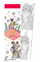 Marque-pages - sacres chats - 50 marque-pages a peindre ou a colorier