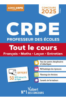 Crpe 2025 - tout le cours (m2) - epreuves ecrites et orales - francais, maths, lecon, eps et mises e