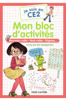 Mon bloc d-activites - je suis en ce2 - enigmes mathematiques - histoires a trous - mots croises