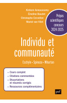 Individu et communaute - prepas scientifiques 2024-2025 - epreuve francais-philosophie