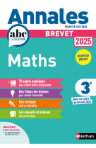 Annales brevet 2025 maths - corrigé