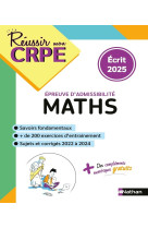 Crpe écrit maths -admissibilité - nouveau concours 2025