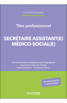 Titre professionnel secrétaire assistant(e) médico-social(e)