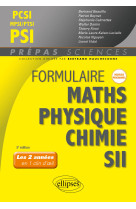 Formulaire pcsi-mpsi-ptsi/psi - maths - physique-chimie - sii - nouveaux programmes