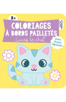 Coloriages à bords pailletés - lucas le chat