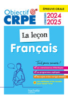 Objectif crpe 2025 - français - la leçon - épreuve orale d'admission