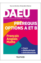 Daeu - pré-requis options a et b - français, anglais, maths