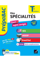 Prépabac - mes spécialités ses, hggsp, grand oral & maths complémentaires tle - bac 2025