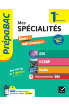 Prépabac - mes spécialités ses, hggsp, maths 1re générale - 2024-2025