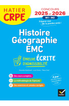 Histoire-géographie-emc- crpe 2025-2026 - epreuve écrite d'admissibilité