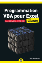 Programmation vba pour excel pour les nuls poche - nouvelle édition