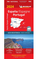 Carte nationale españa / espagne - portugal 2024 (alta resistencia / indéchirable)