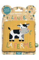 Mon premier livre tissu en lange  - la ferme