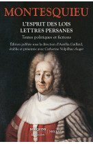 L'esprit des lois - lettres persanes - textes politiques et fictions