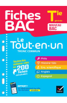 Fiches bac - le tout-en-un tronc commun tle générale (toutes les matières) - bac 2025