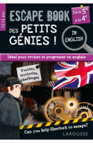 Escape book des petits génies in english de la 5e à la 4e