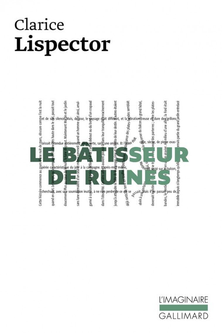 LE BATISSEUR DE RUINES - LISPECTOR CLARICE - GALLIMARD