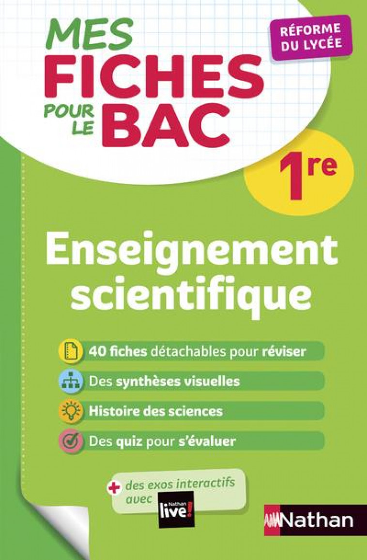 MES FICHES ABC POUR LE BAC ENSEIGNEMENT SCIENTIFIQUE 1ERE - CAMARA/GASTON - CLE INTERNAT