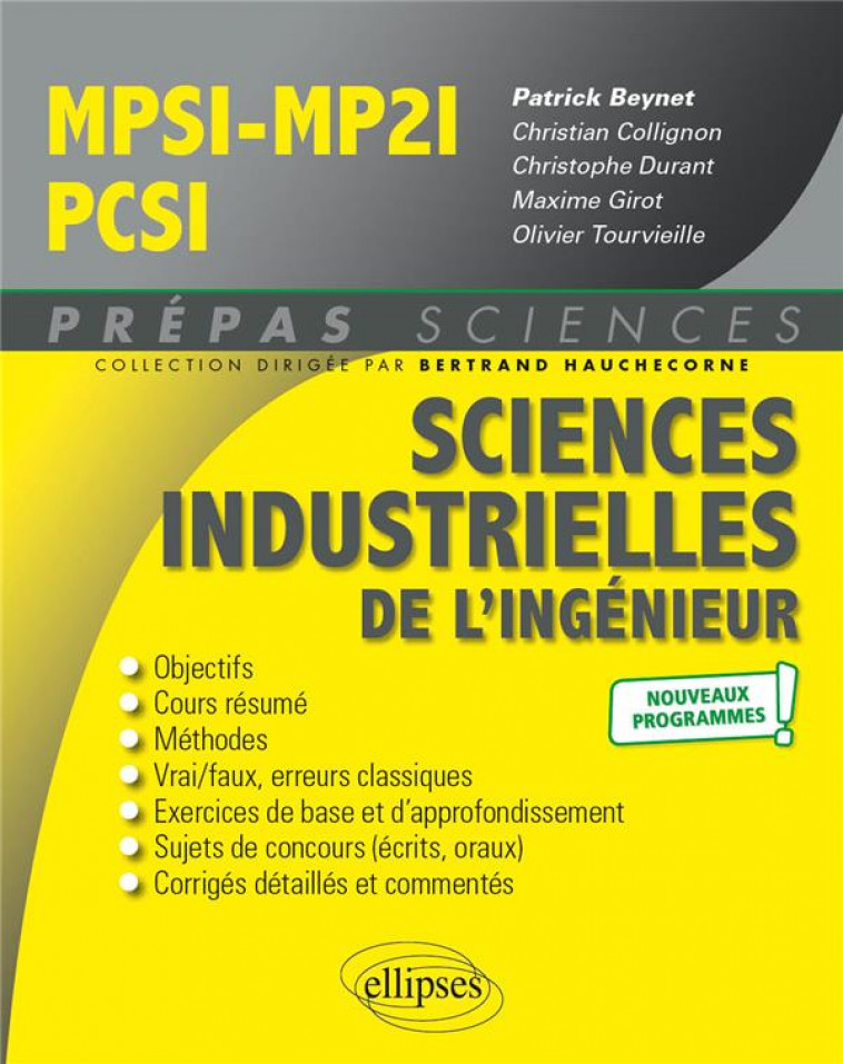 SCIENCES INDUSTRIELLES DE L'INGENIEUR MPSI - MP2I - PCSI - NOUVEAUX PROGRAMMES - BEYNET/COLLIGNON - ELLIPSES MARKET