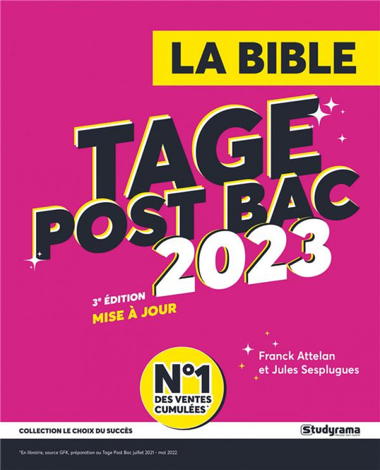 LA BIBLE DU TAGE POST BAC - ATTELAN/SESPLUGUES - STUDYRAMA