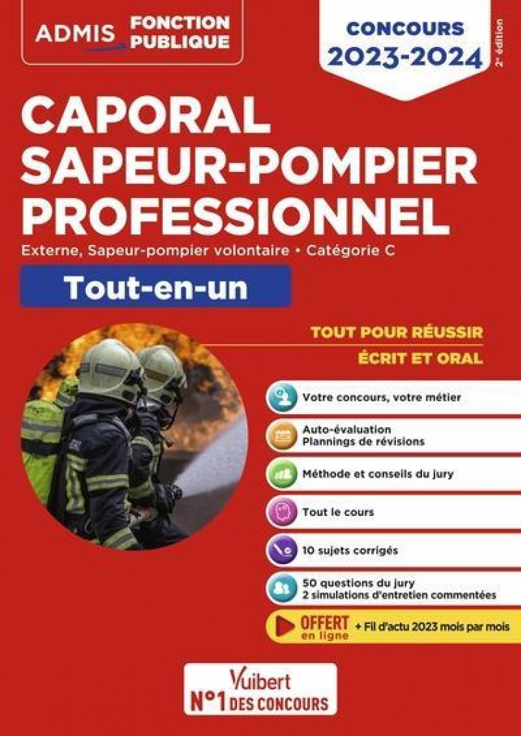 CONCOURS CAPORAL SAPEUR-POMPIER PROFESSIONNEL - TOUT-EN-UN - CATEGORIE C - CONCOURS EXTERNE ET CONCO - LAVEDAN FRANCOIS - VUIBERT