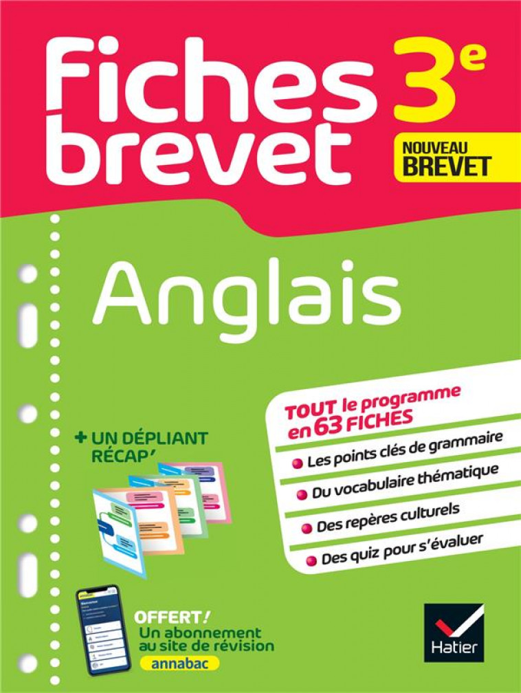 FICHES BREVET ANGLAIS 3EME BREVET 2023 - FICHES DE REVISION & QUIZ - TOUATI CORINNE - HATIER SCOLAIRE
