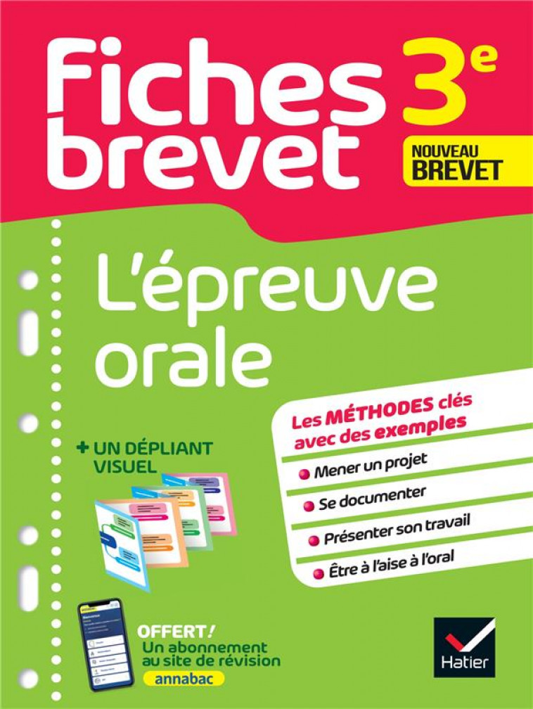 FICHES BREVET L-EPREUVE ORALE 3EME BREVET 2023 - FICHES DE REVISION & QUIZ - GAILLARD/PERROT - HATIER SCOLAIRE
