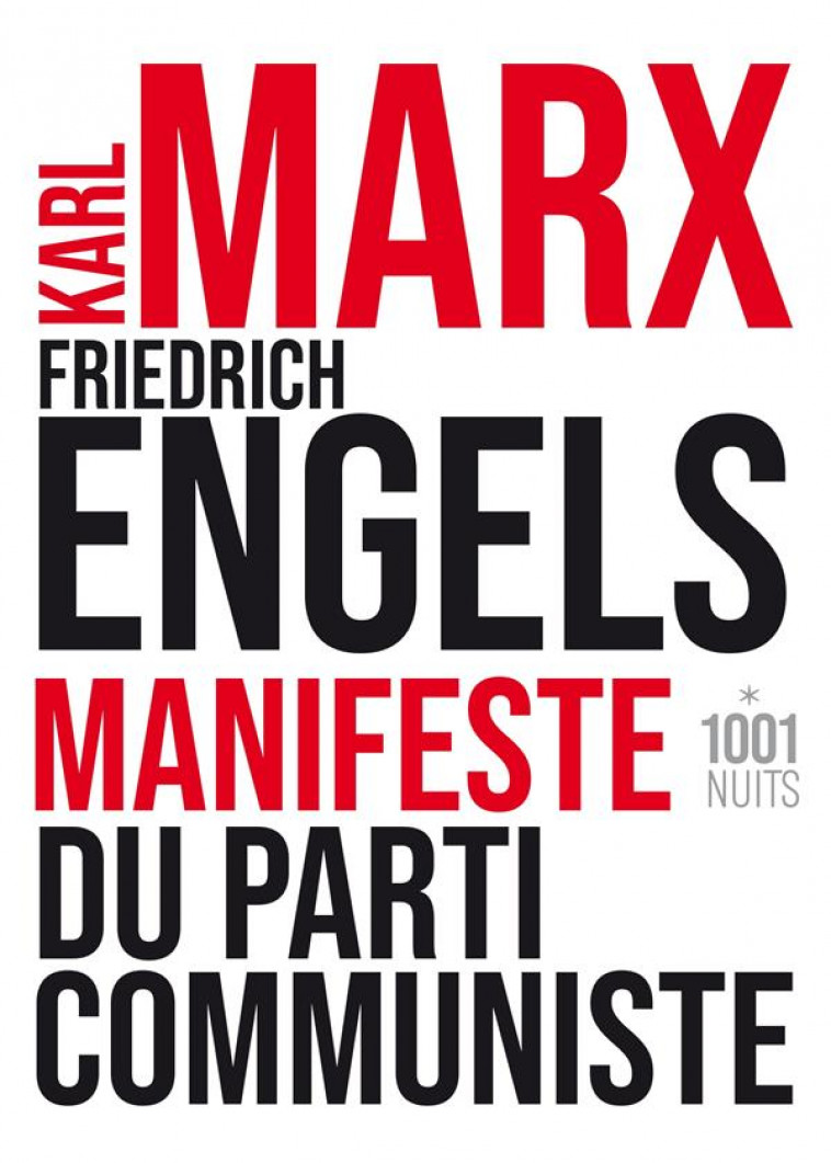 MANIFESTE DU PARTI COMMUNISTE  NED - MARX/ENGELS - 1001 NUITS